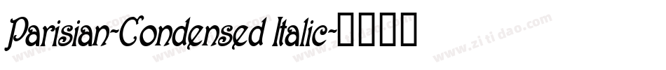 Parisian-Condensed Italic字体转换